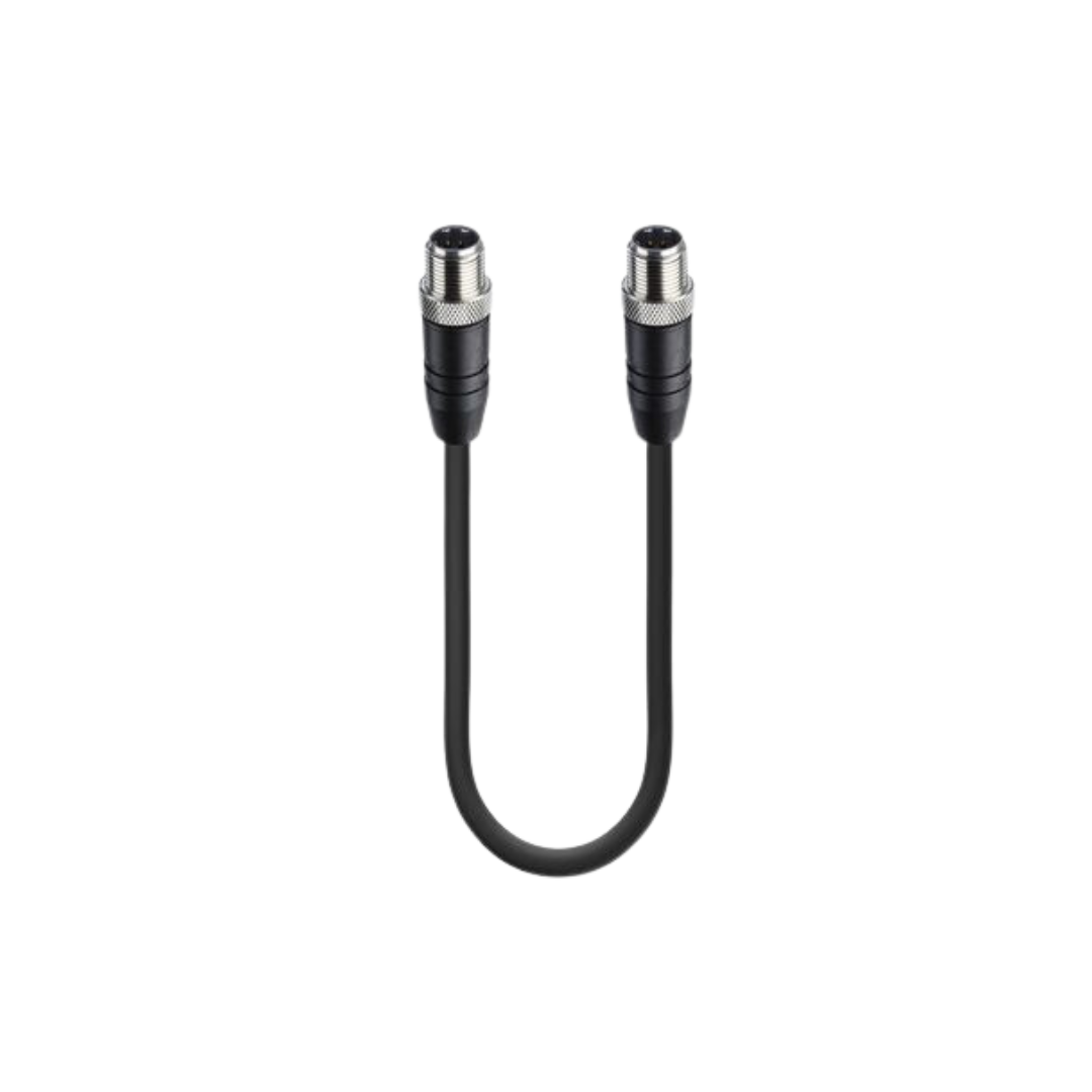 M12 - D-Coded Fast ethernet CAT5E DATA Double-ended cordset male- male